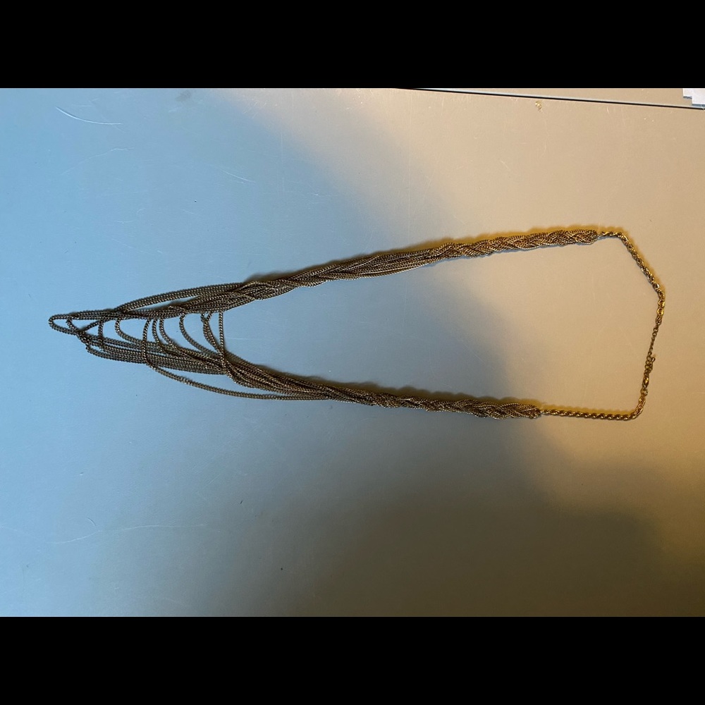 Gold chain costume necklace